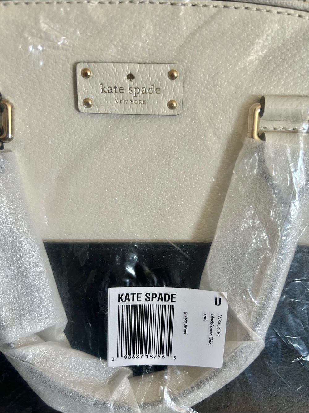 Kate Spade Carli Black & White Dome Satchel - Picture 3 of 9